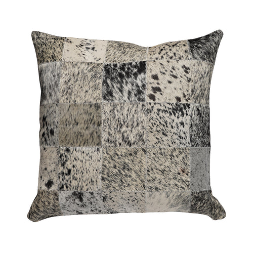 Cowhide Patchwork Black & White Salt & Pepper Pillow