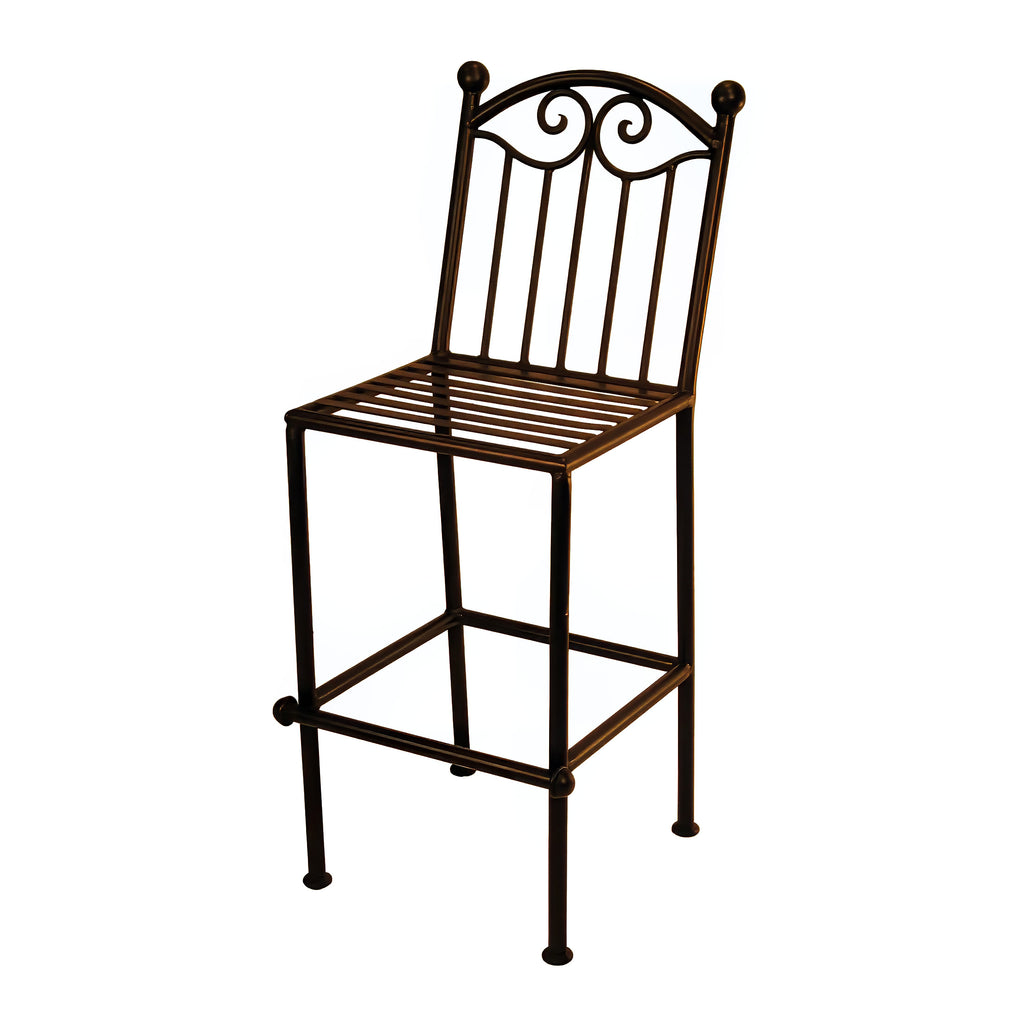 Park City Hand Forged Iron Barstool With Parisian Design