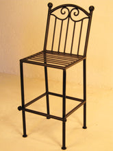 Load image into Gallery viewer, Park City Hand Forged Iron Barstool With Parisian Design