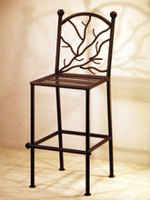 Load image into Gallery viewer, Park City Hand Forged Iron Barstool With Twig Design