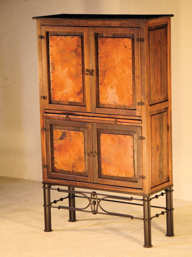 Laredo Cantina Wine Cabinet w/ Pablo Base & Copper