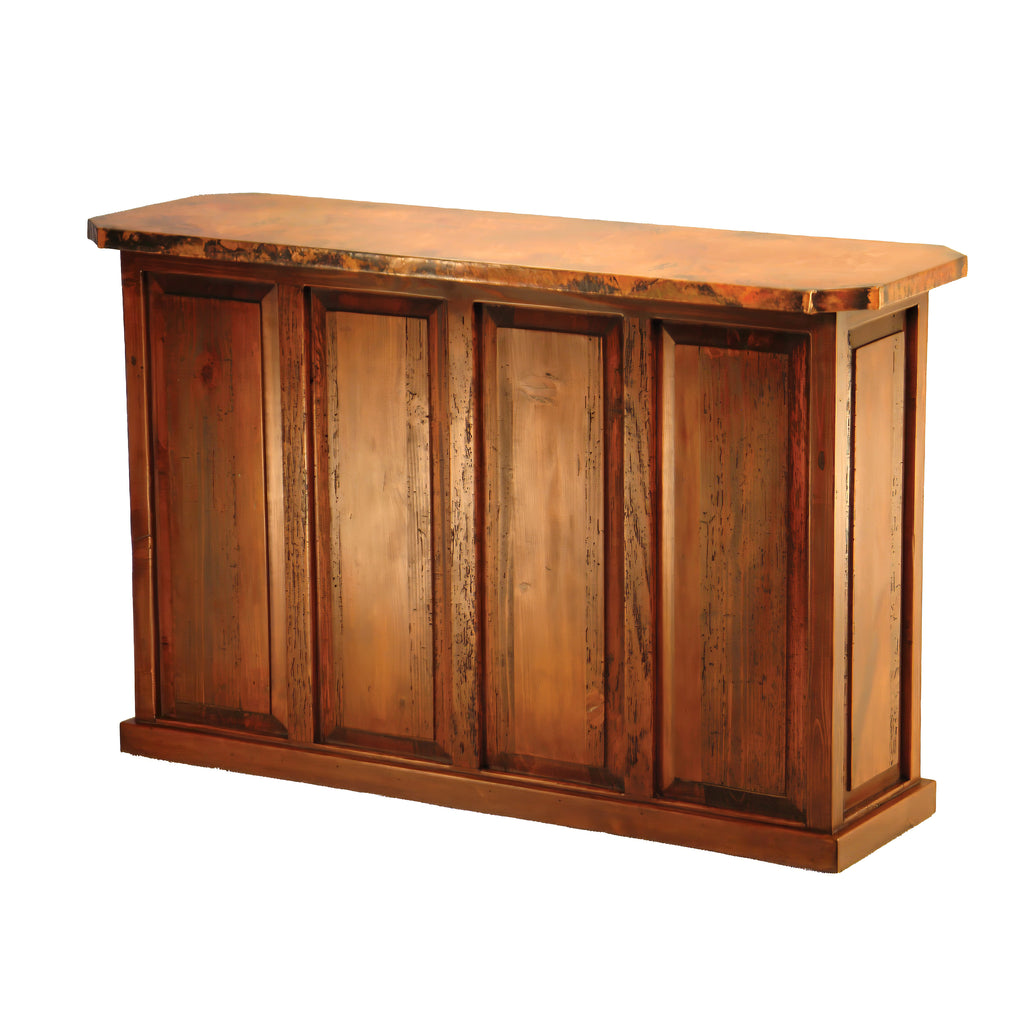 Deer Valley Wine Rack Bar With Hammered Copper Panels