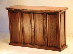 Deer Valley Wine Rack Bar With Hammered Copper Panels