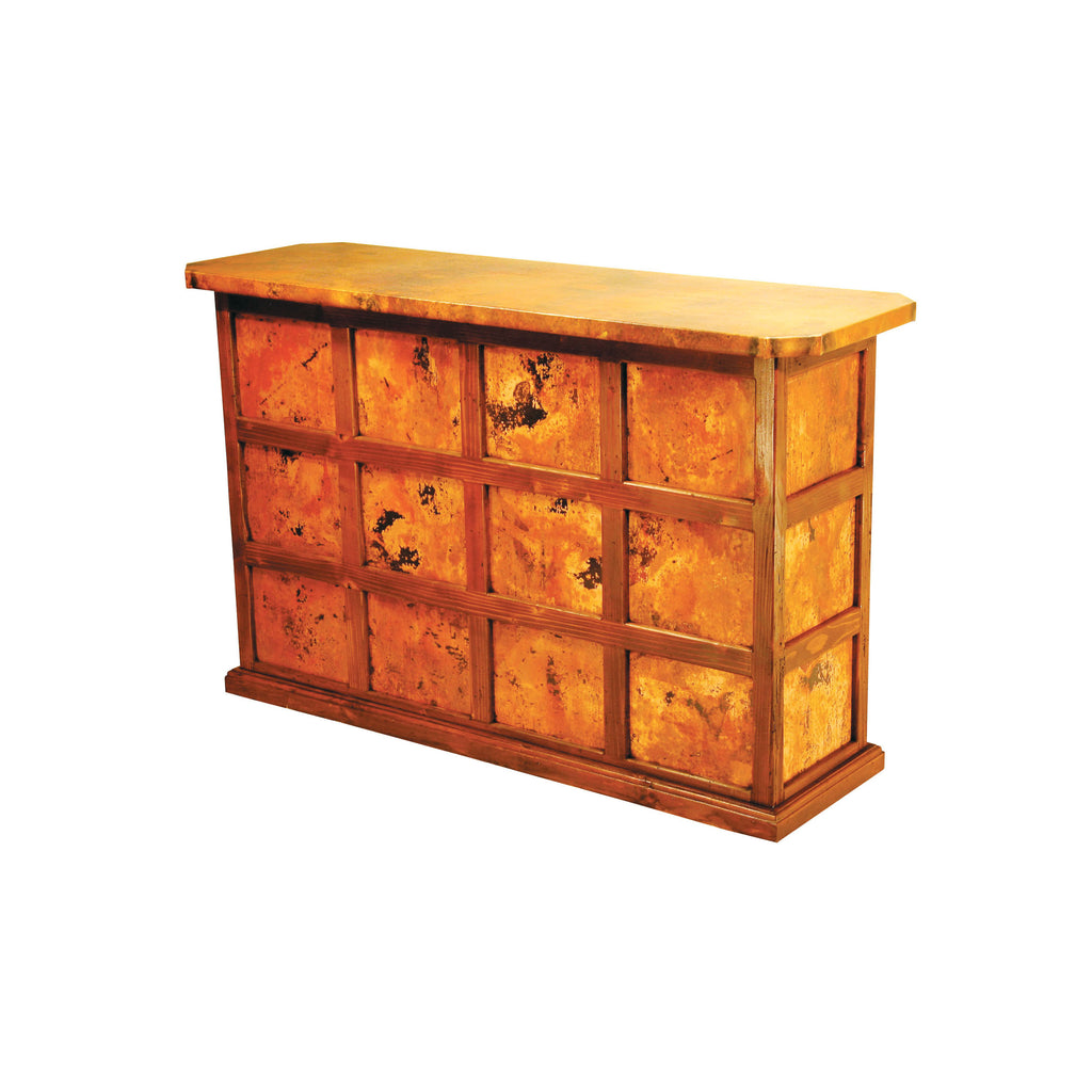 Montana hammered Copper Iron & Wood Custom Bar & Wine Rack From Copper Instincts