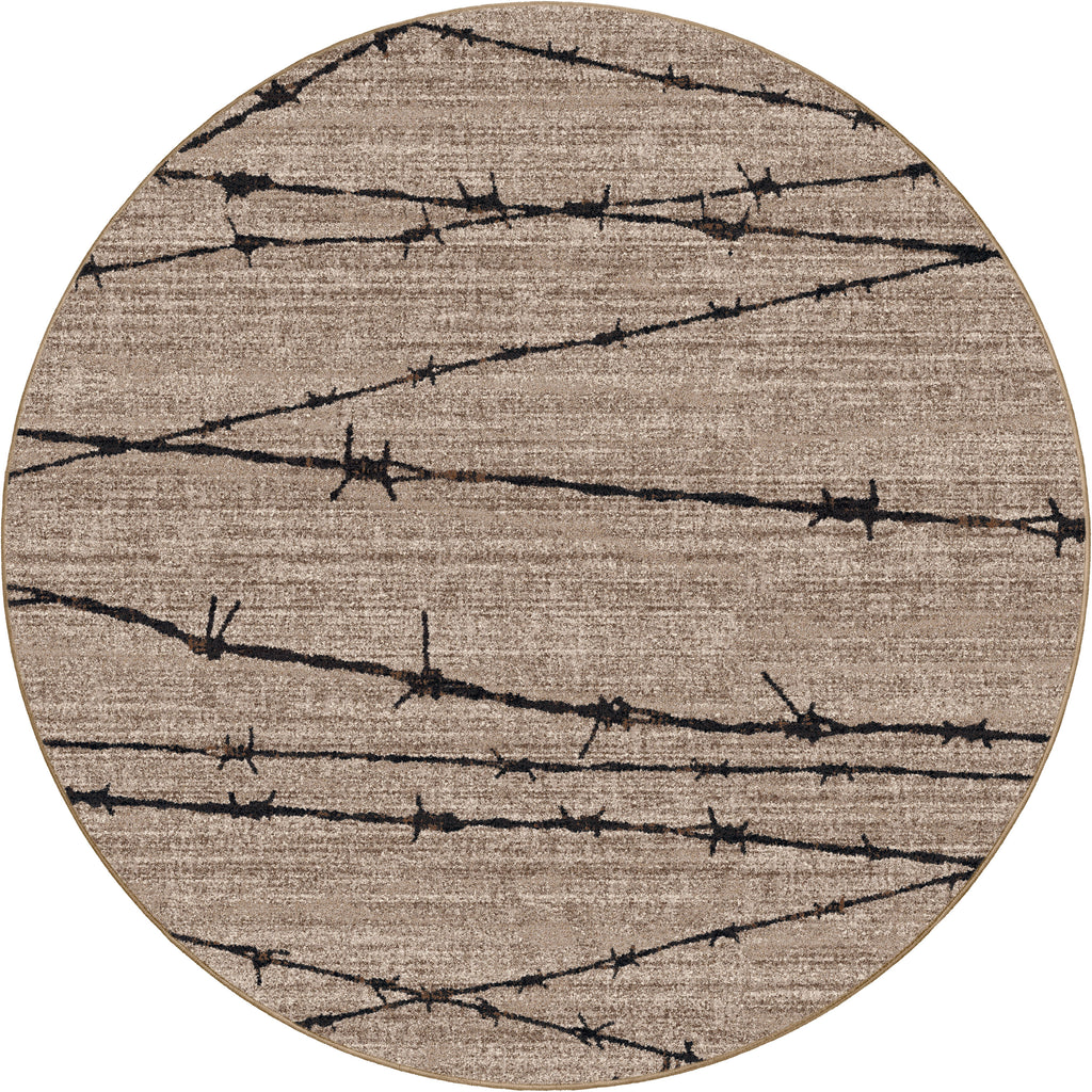 Image of an area rug, Barbed Wire - Natural