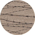 Image of an area rug, Barbed Wire - Natural
