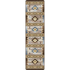 Image of an area rug, Barred - Blue