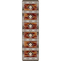 Image of an area rug, Barred - Rust