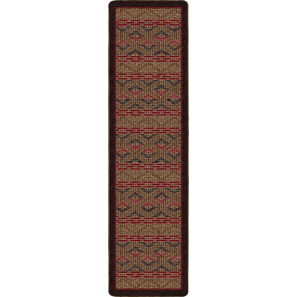 Image of an area rug, Basket Weave - Dark Chocolate