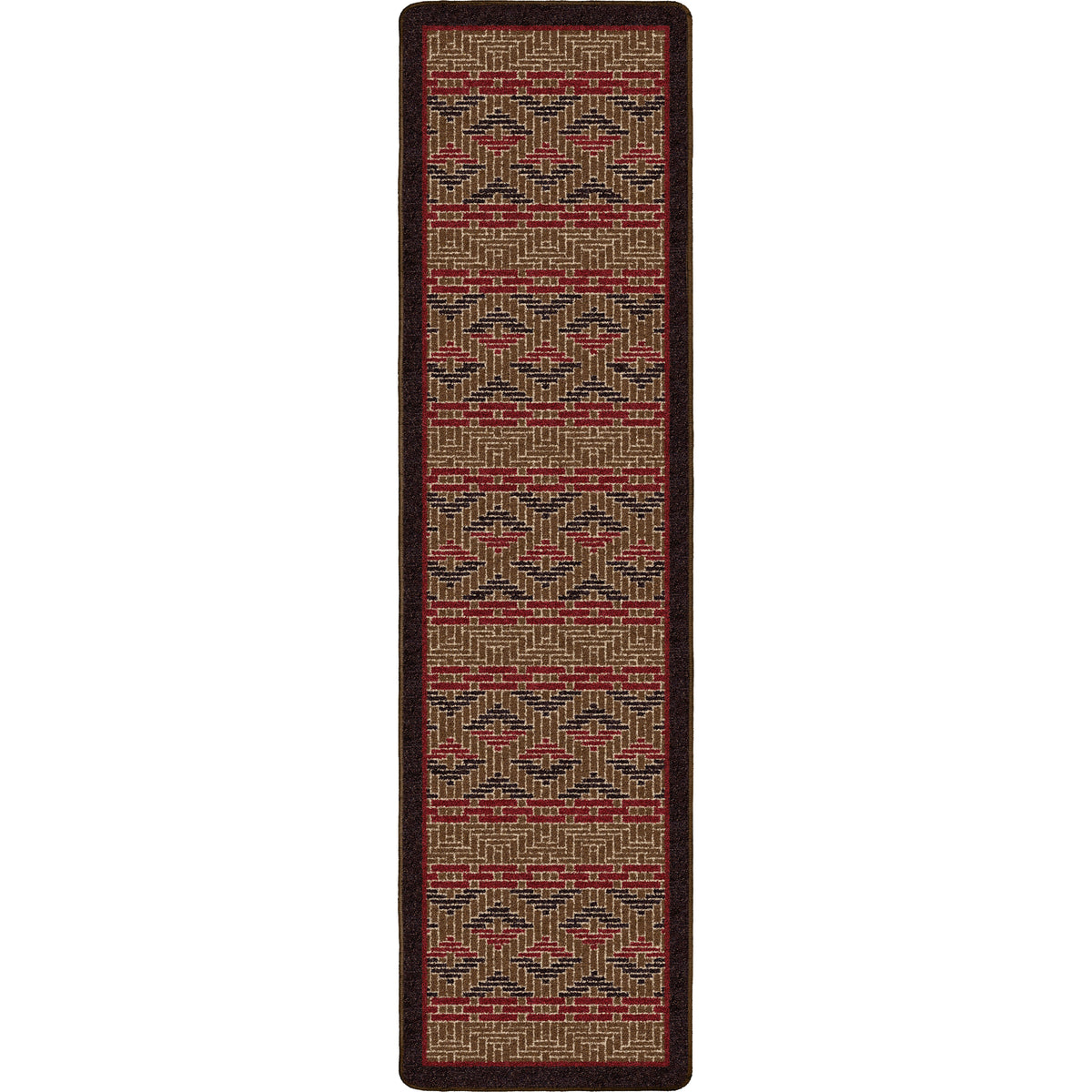 Image of an area rug, Basket Weave - Dark Chocolate