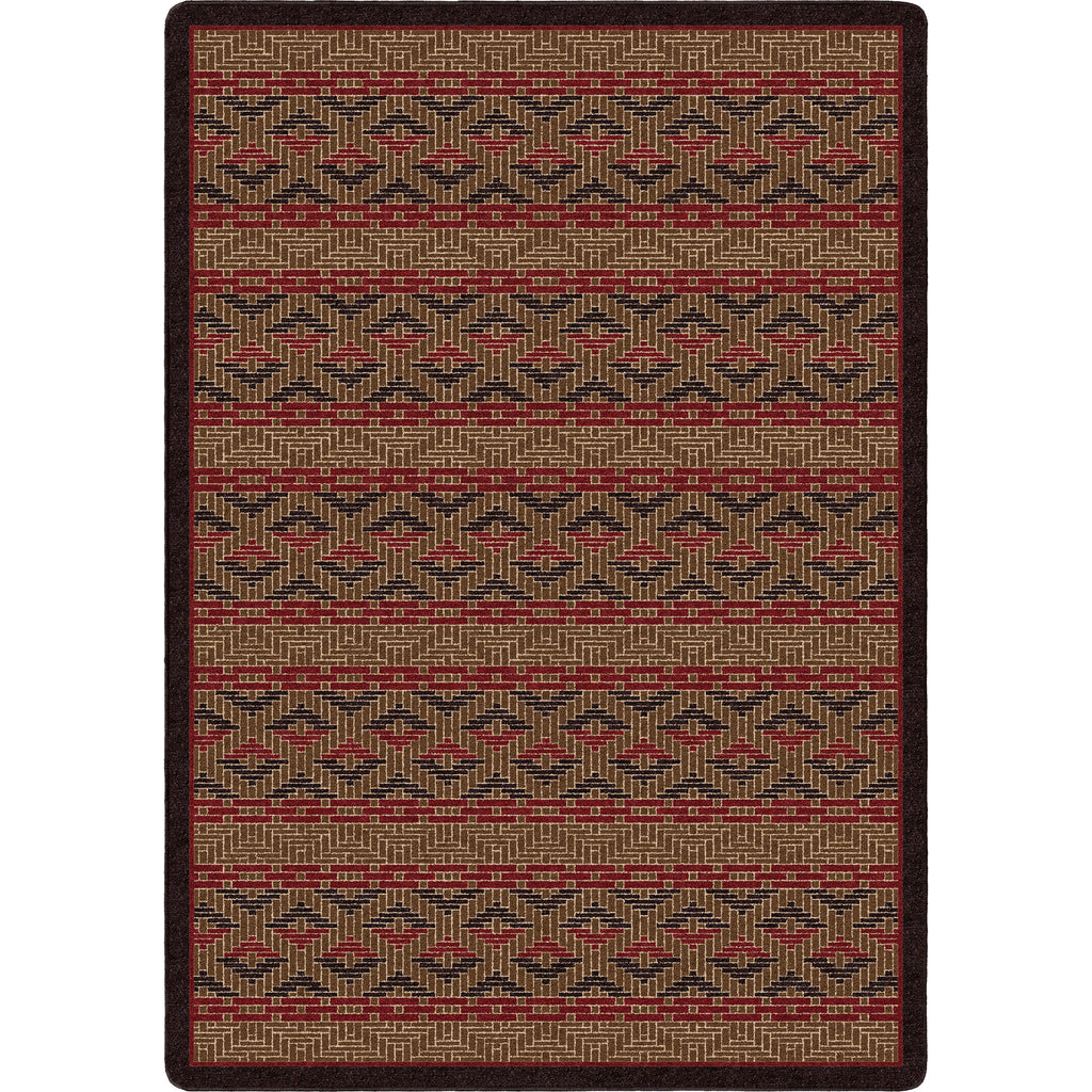 Image of an area rug, Basket Weave - Dark Chocolate