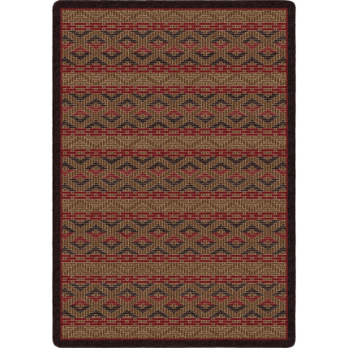 Image of an area rug, Basket Weave - Dark Chocolate