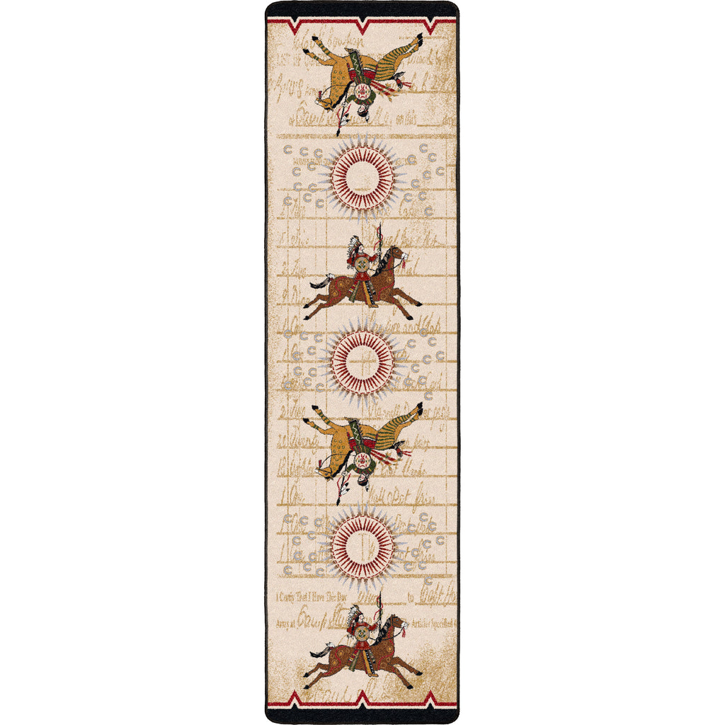 Image of an area rug, Battle Records - Multi