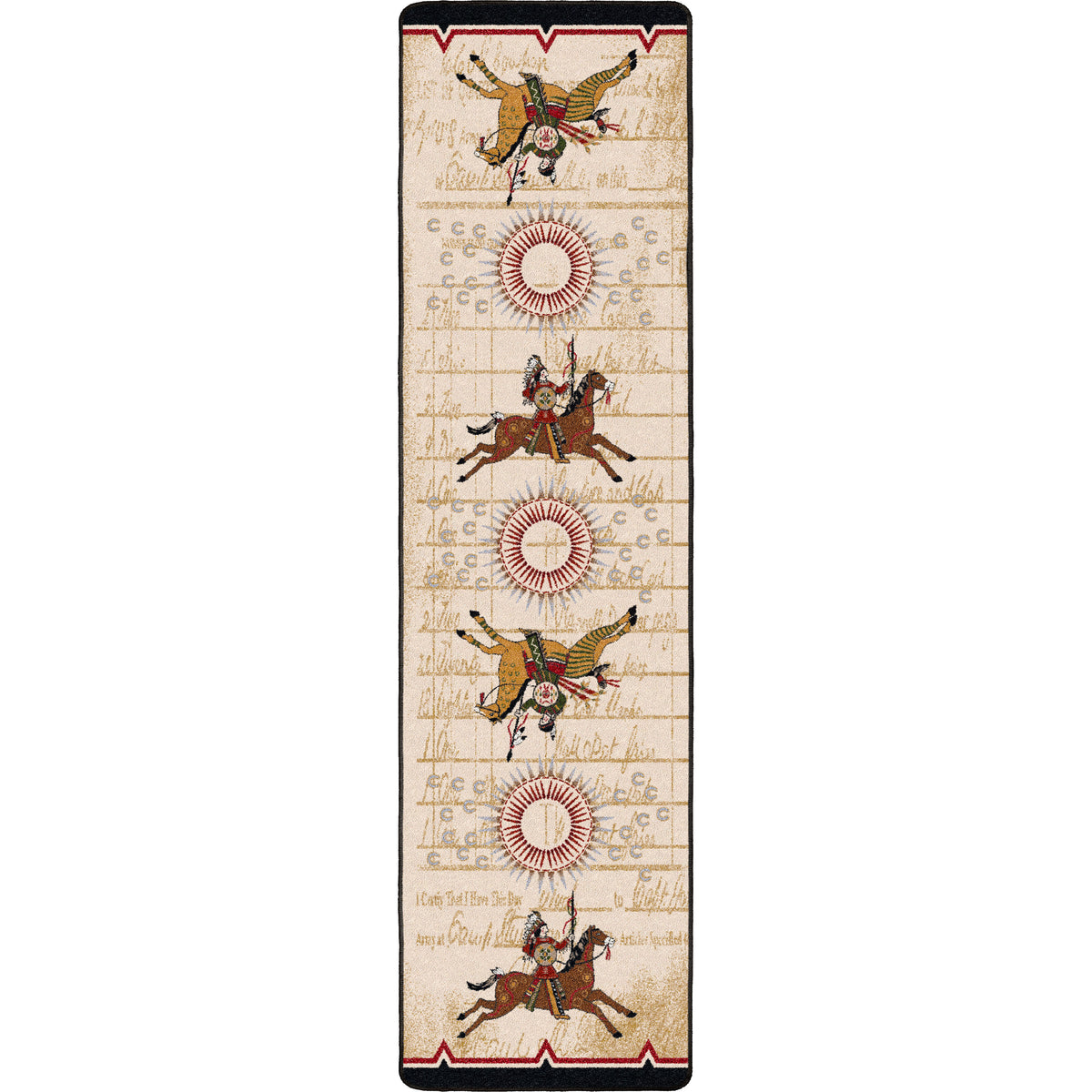 Image of an area rug, Battle Records - Multi