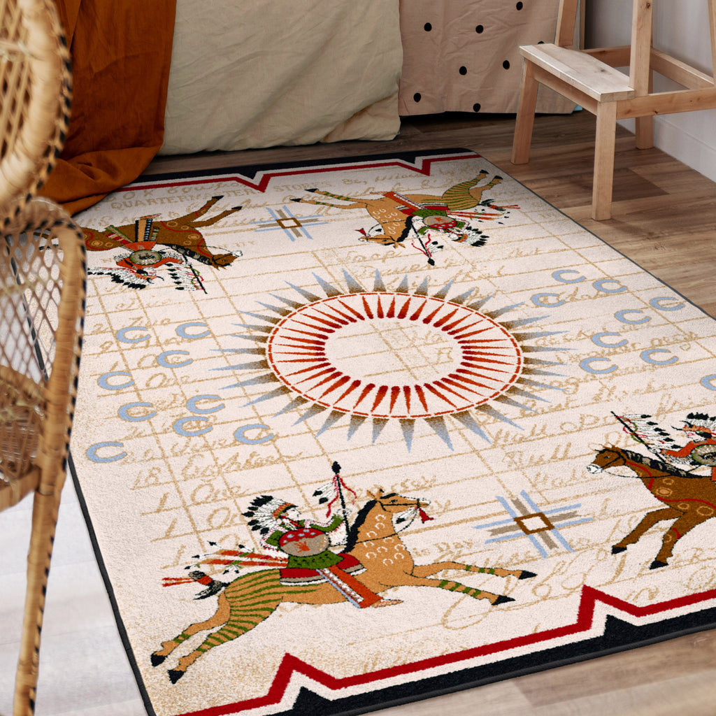 Image of an area rug, Battle Records - Multi