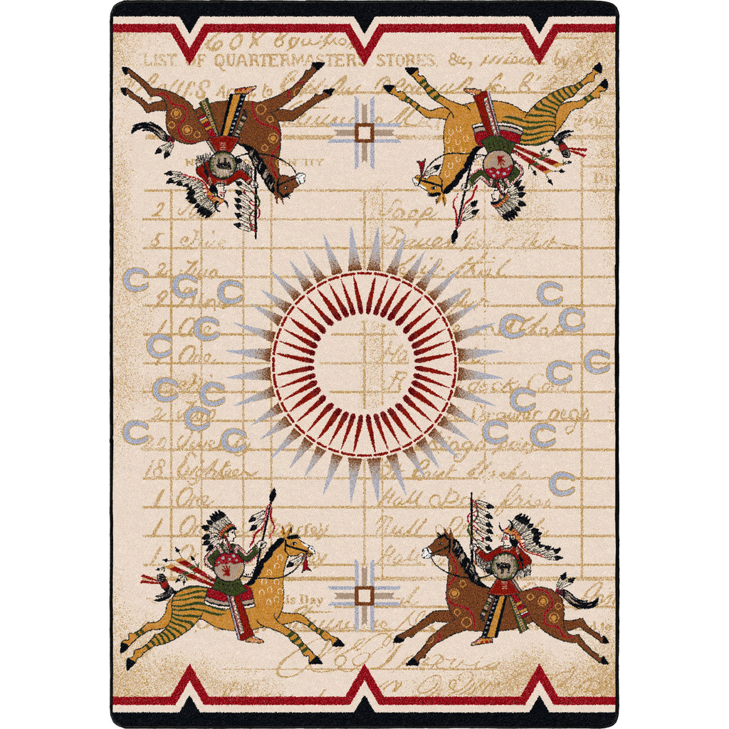 Image of an area rug, Battle Records - Multi