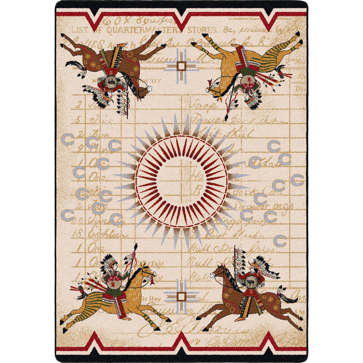 Image of an area rug, Battle Records - Multi