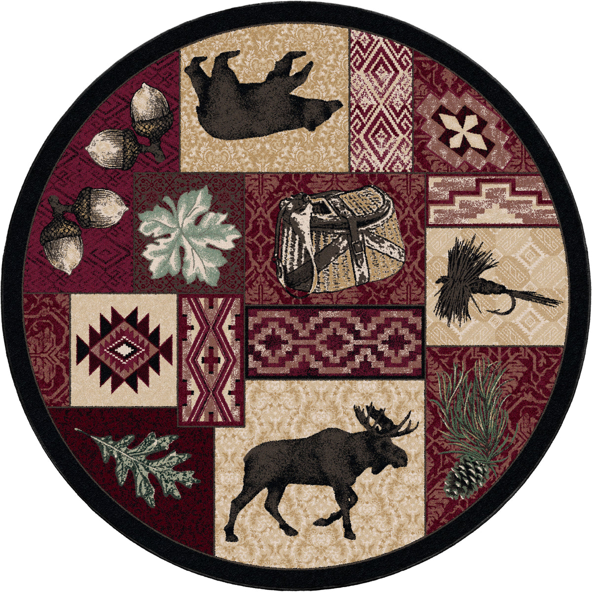 Image of an area rug, Bear Creek Lodge - Red