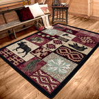Image of an area rug, Bear Creek Lodge - Red