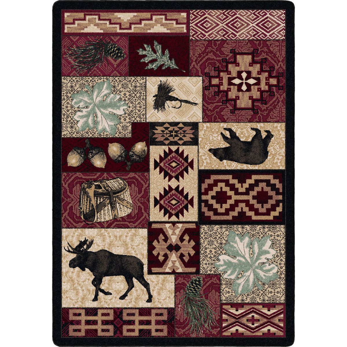 Image of an area rug, Bear Creek Lodge - Red