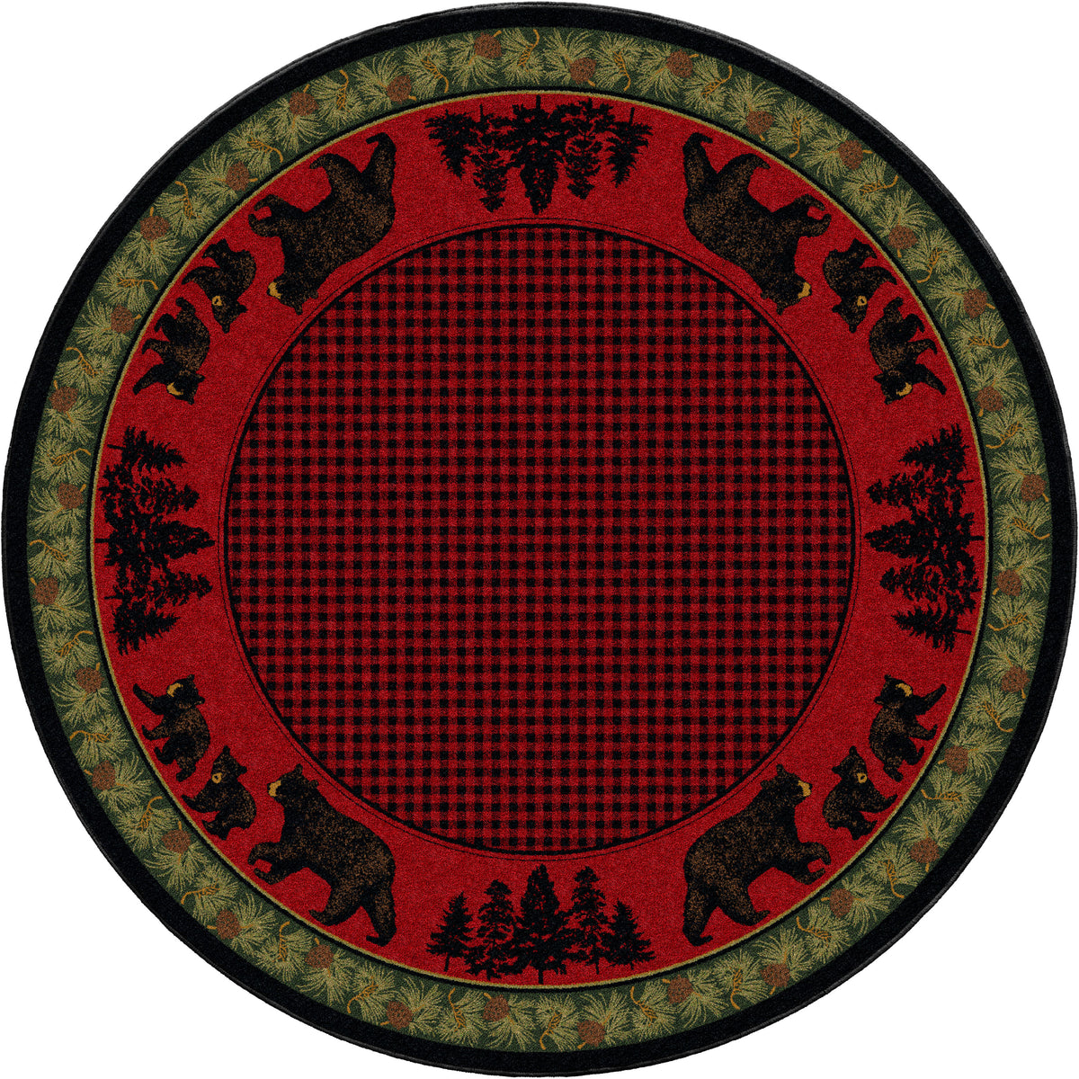 Image of an area rug, Bear Family - Multi