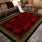 Image of an area rug, Bear Family - Multi