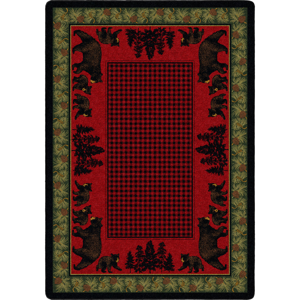 Image of an area rug, Bear Family - Multi