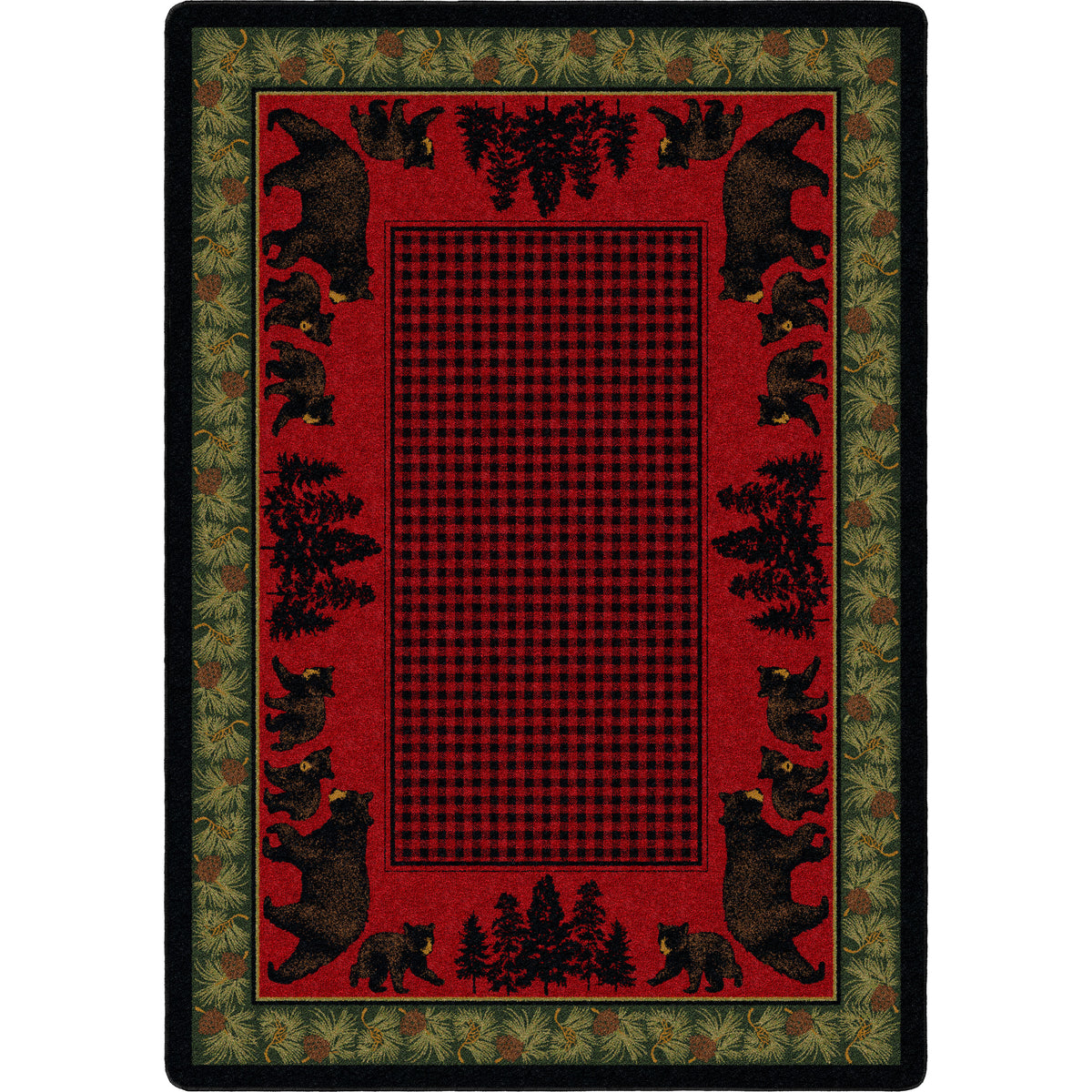Image of an area rug, Bear Family - Multi