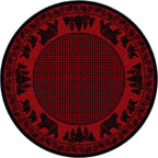 Image of an area rug, Bear Family - Red