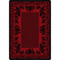 Image of an area rug, Bear Family - Red