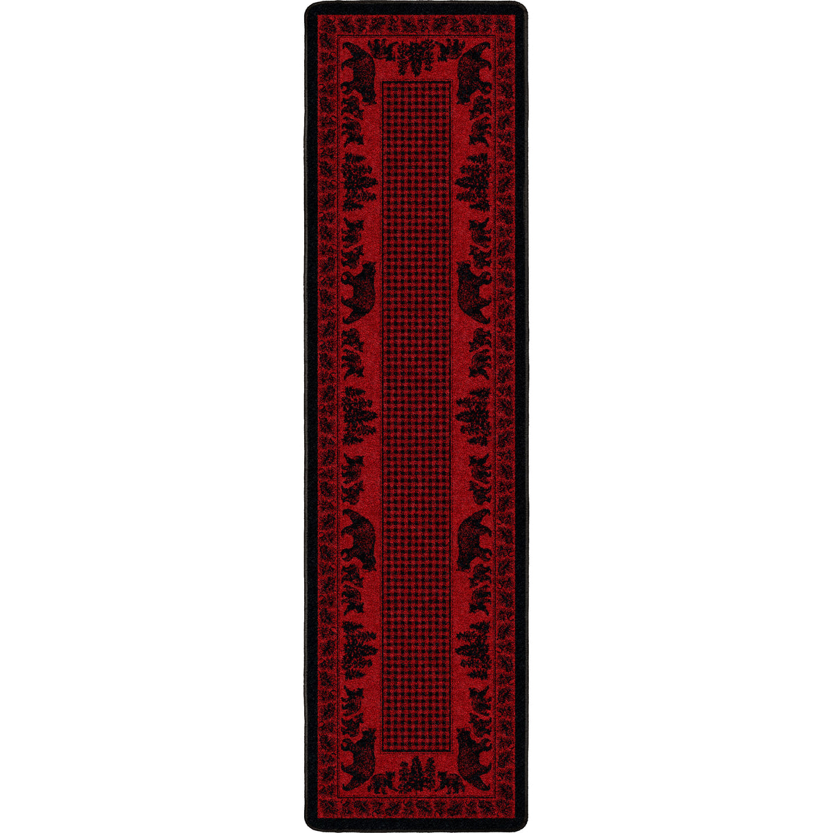 Image of an area rug, Bear Family - Red