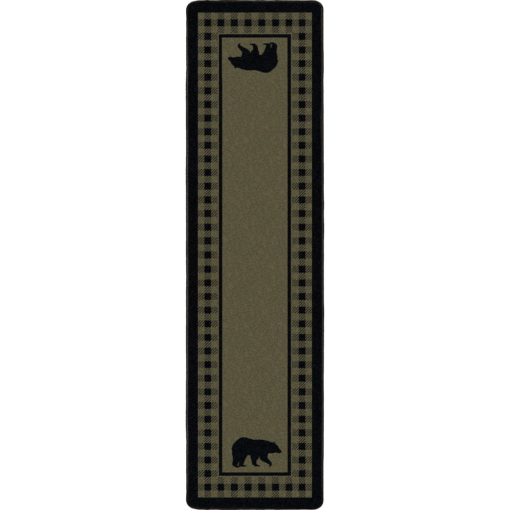 Image of an area rug, Bear Refuge - Green