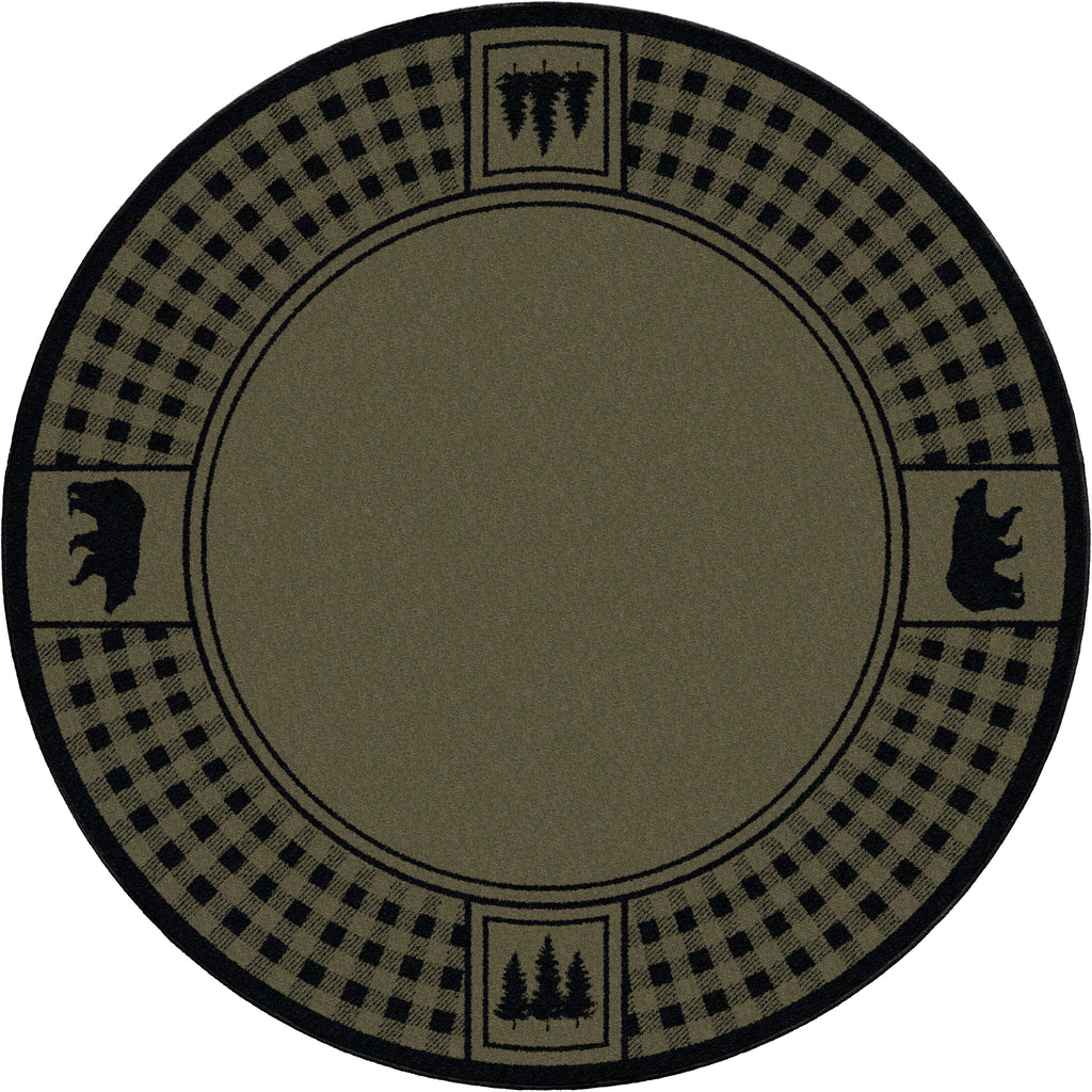 Image of an area rug, Bear Refuge - Green