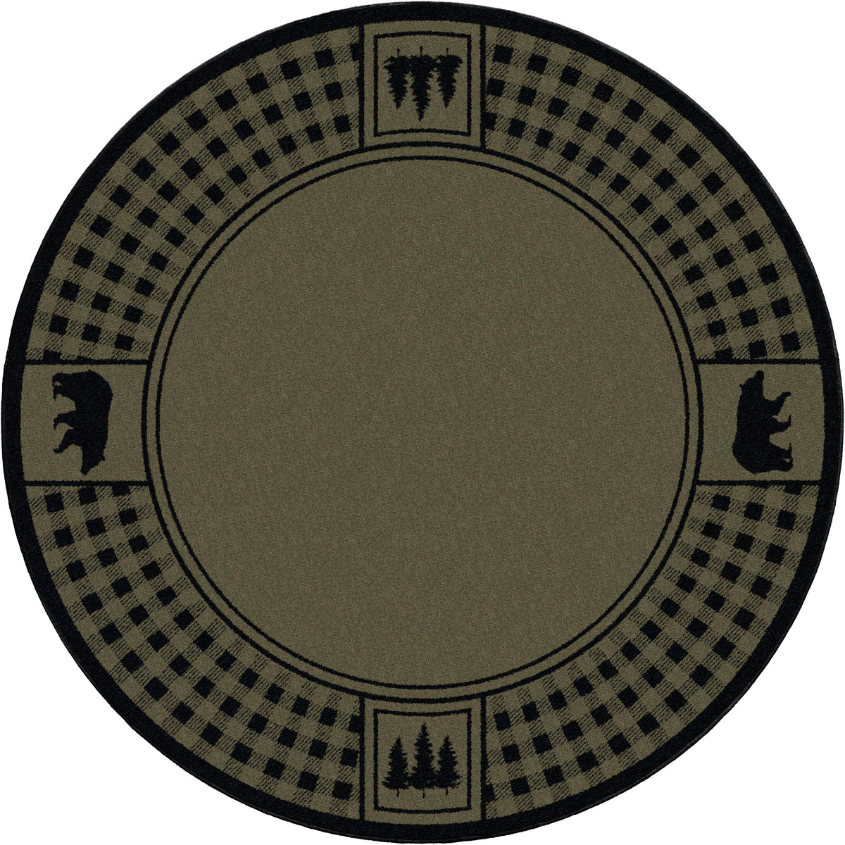 Image of an area rug, Bear Refuge - Green