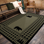 Image of an area rug, Bear Refuge - Green
