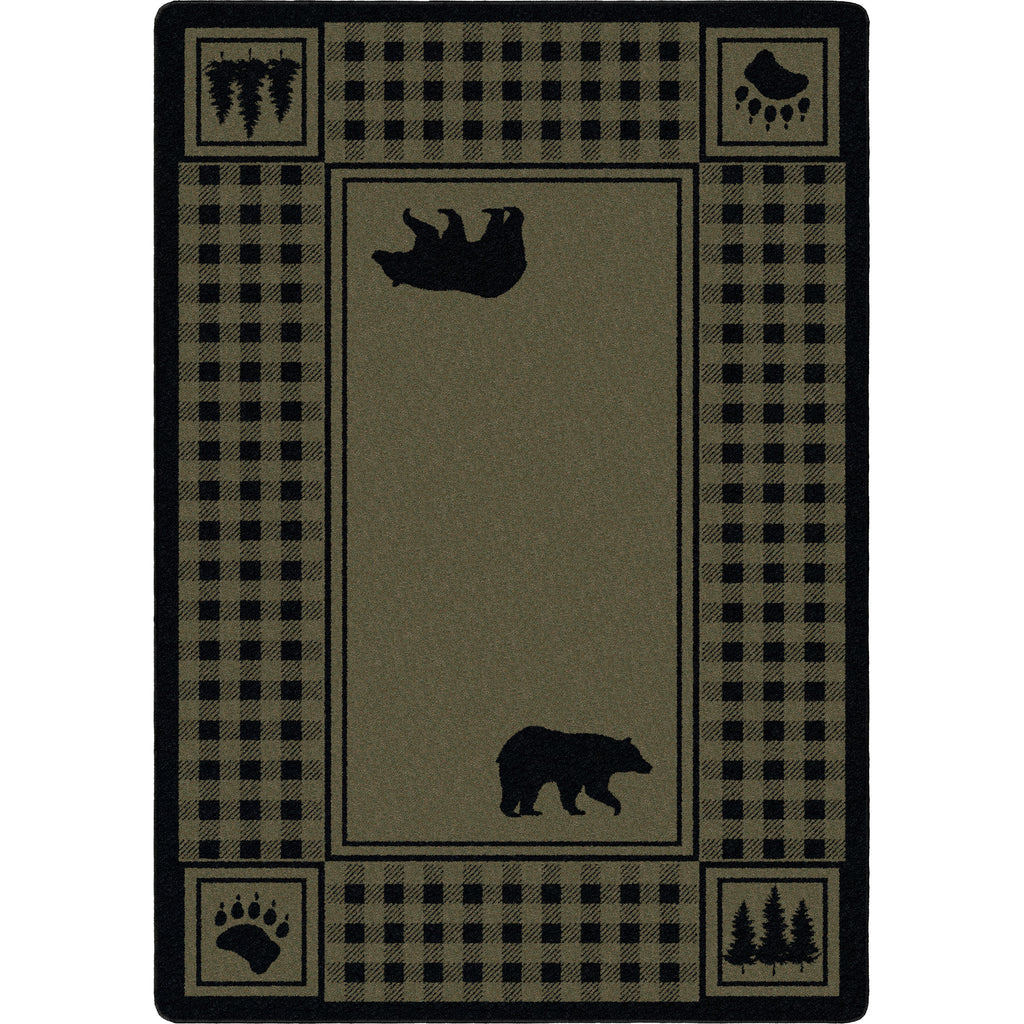 Image of an area rug, Bear Refuge - Green
