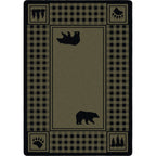 Image of an area rug, Bear Refuge - Green