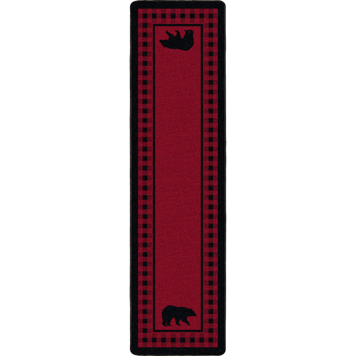 Image of an area rug, Bear Refuge - Red