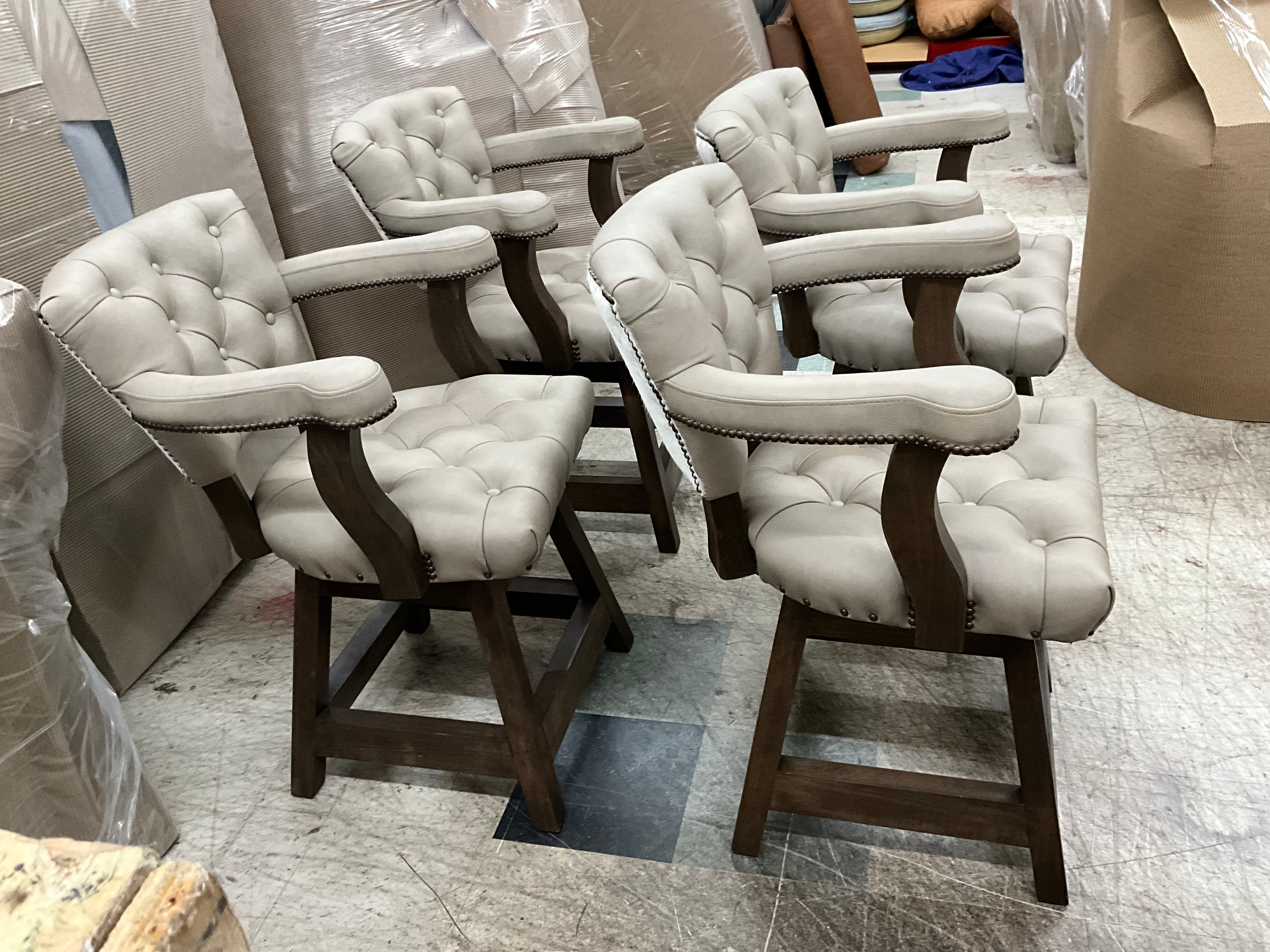 Cashmere Tufted Counter Height Barstools (Set Of 4)