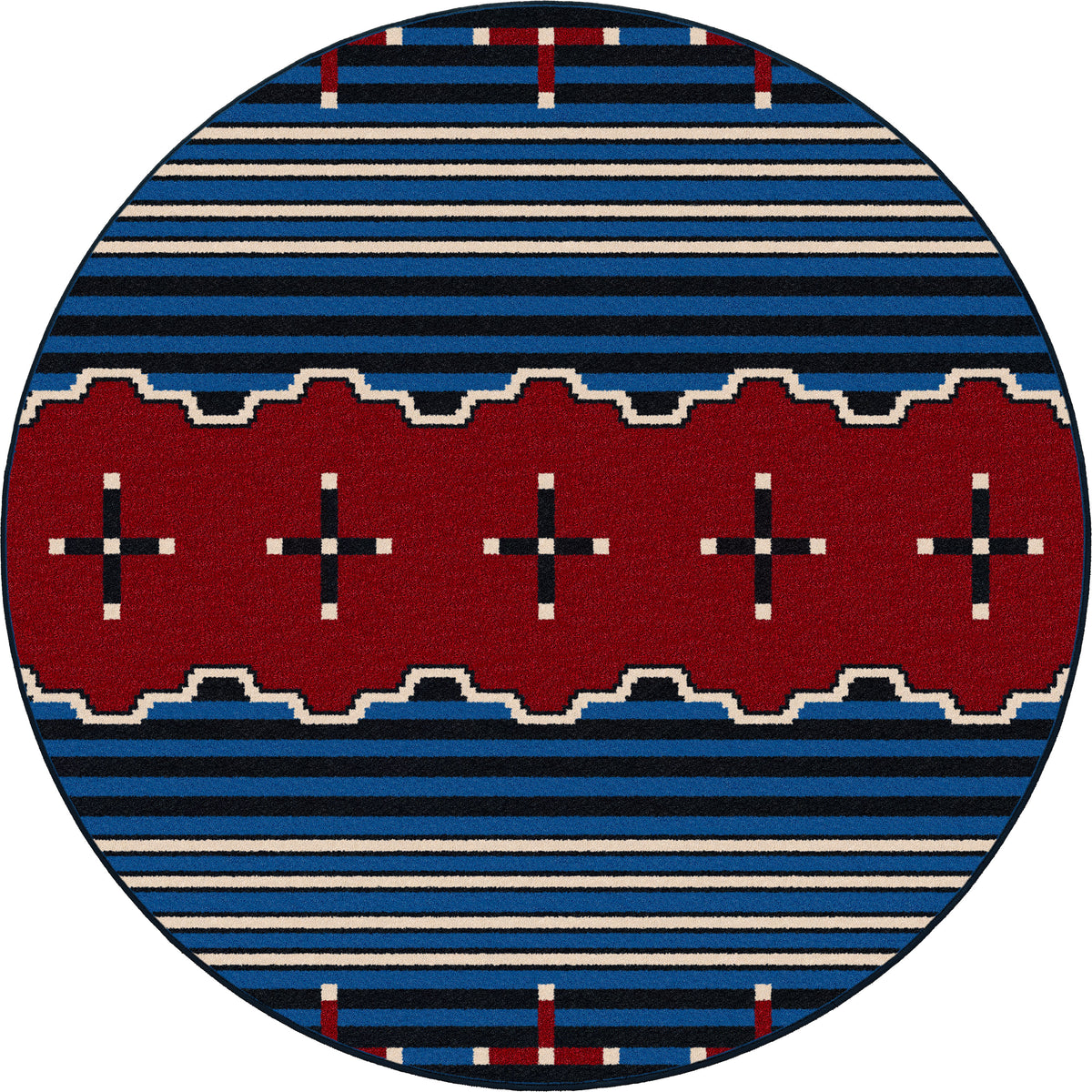 Image of an area rug, Big Chief 2 - Blue