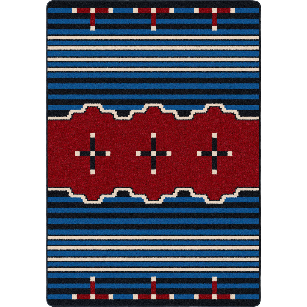 Image of an area rug, Big Chief 2 - Blue