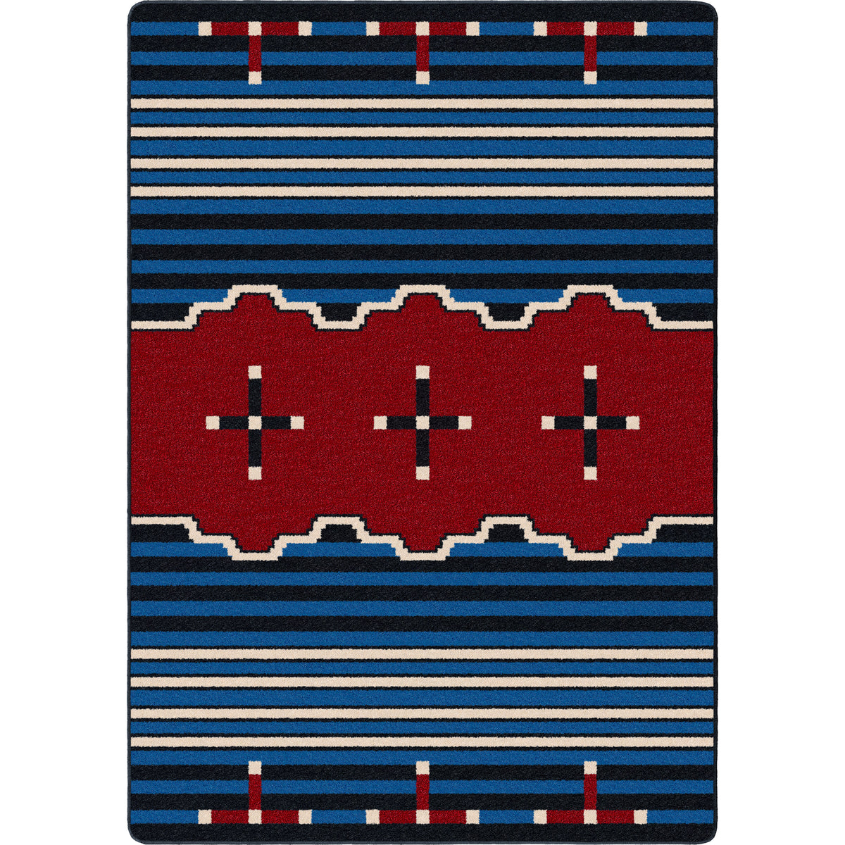 Image of an area rug, Big Chief 2 - Blue