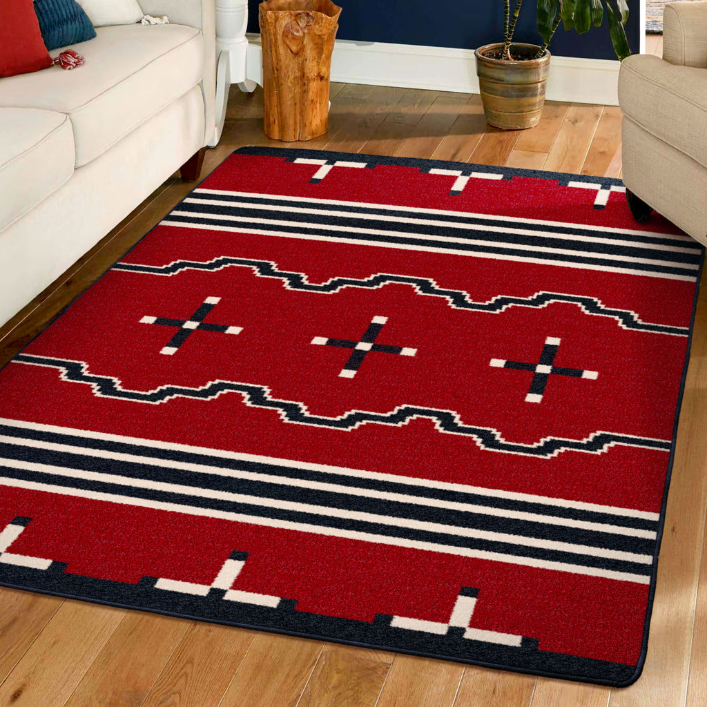 Image of an area rug, Big Chief - Red