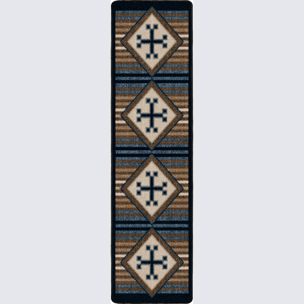 Image of an area rug, Bison Creek - Black and Russet
