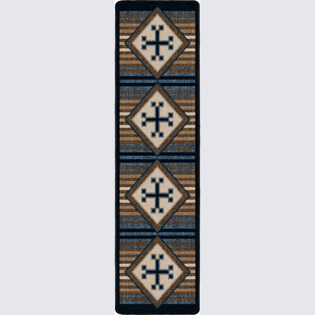 Image of an area rug, Bison Creek - Black and Russet
