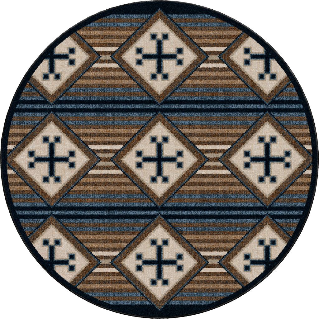 Image of an area rug, Bison Creek - Black and Russet