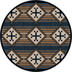 Image of an area rug, Bison Creek - Black and Russet