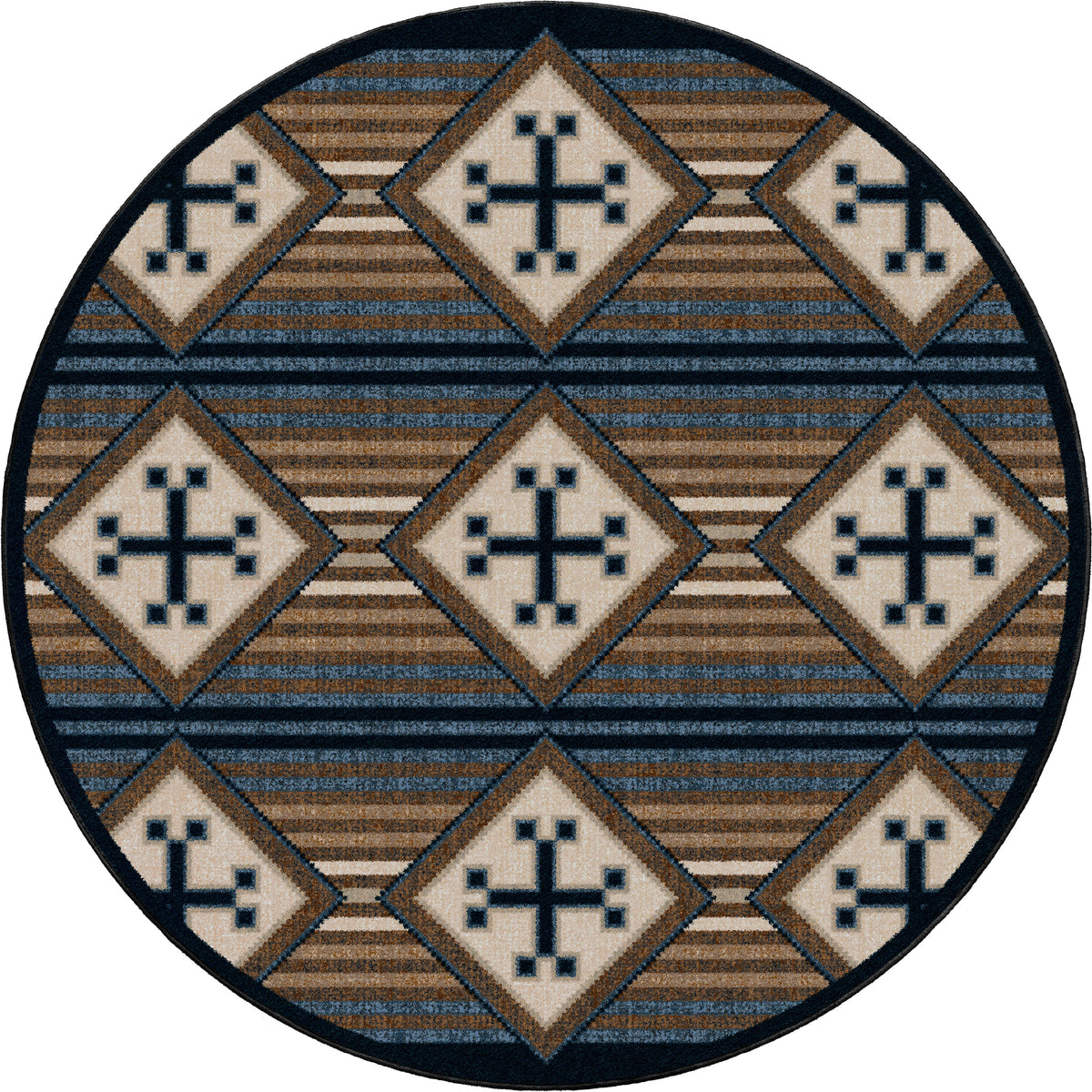 Image of an area rug, Bison Creek - Black and Russet