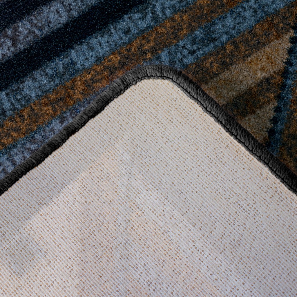 Image of an area rug, Bison Creek - Black and Russet