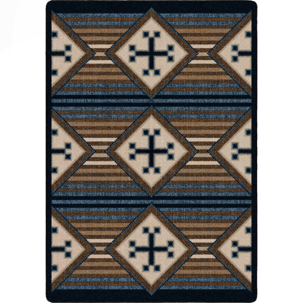 Image of an area rug, Bison Creek - Black and Russet